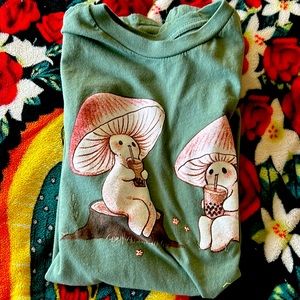 Green mushroom shirt
